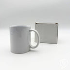 Mug blanc en céramique avec boîte Fablab en Kit