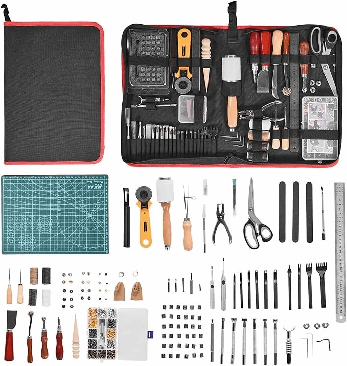 Kit de travail du cuir 61 pièces Fablab en Kit