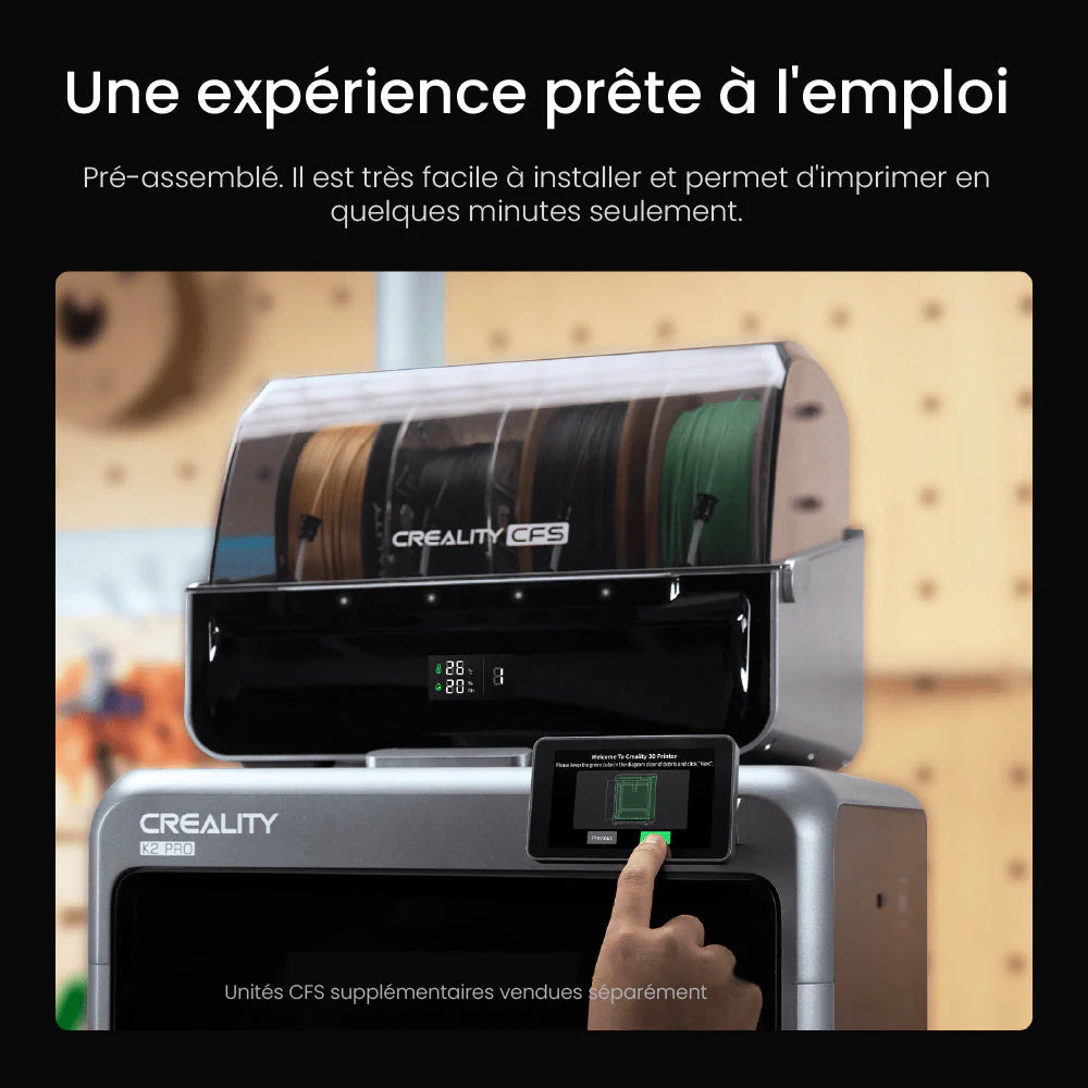 Creality - K2 Pro Combo avec CFS - Imprimante 3D FDM Multi-Couleurs Fablab en Kit