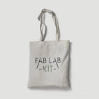 Tote bag personnalisable en polyester blanc Fablab en Kit