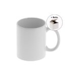Mug blanc en céramique, sublimation, personnalisable, céramique, accessoires
