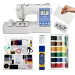 starter pack broderie M380D, cannettes , fil, colle, accessoires