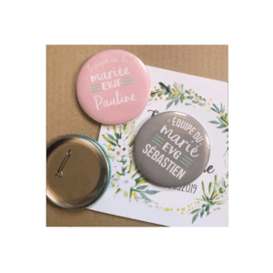 Badge pin 75 mm -  Lot de 200 – Image 2