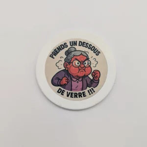 Sous-verre rond céramique personnalisable