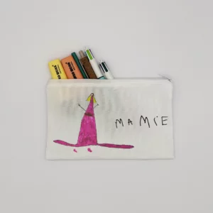 Trousse à crayons blanche personnalisable – Image 2